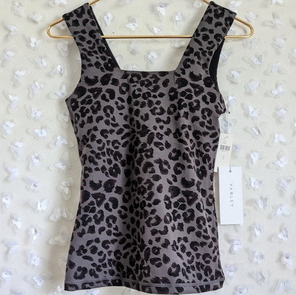 Varley Aletta Tank Top Carbon Cheetah Print S NEW - Picture 5 of 7